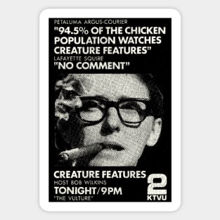 Bob Wilkins Horror Host Creature Feature Sticker